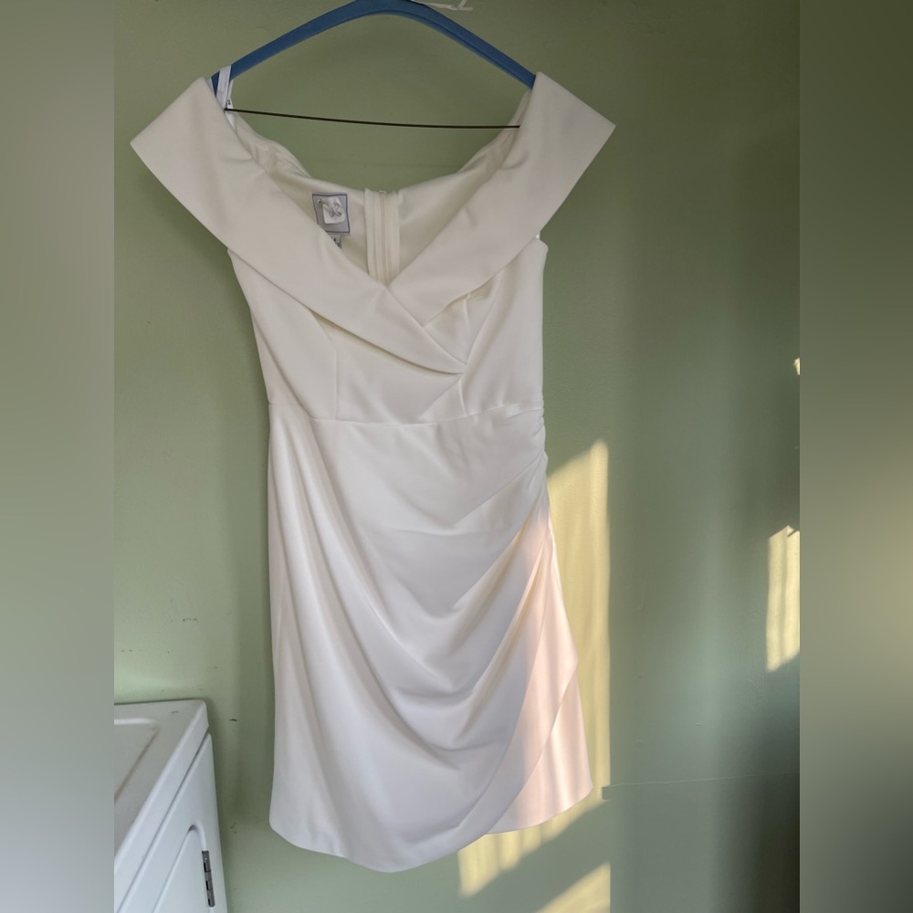 Short off shoulder cuff neckline crepe - sold